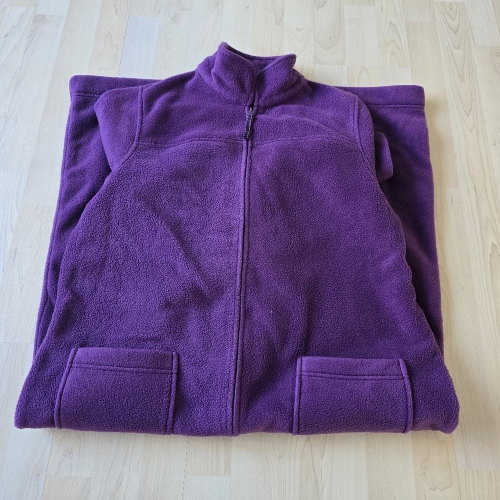 L.L. Bean Women's Purple Fleece Robe